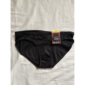 NEW Maidenform Moderate Period BIKINI Panty Black Women's Size Medium  DMLBKM